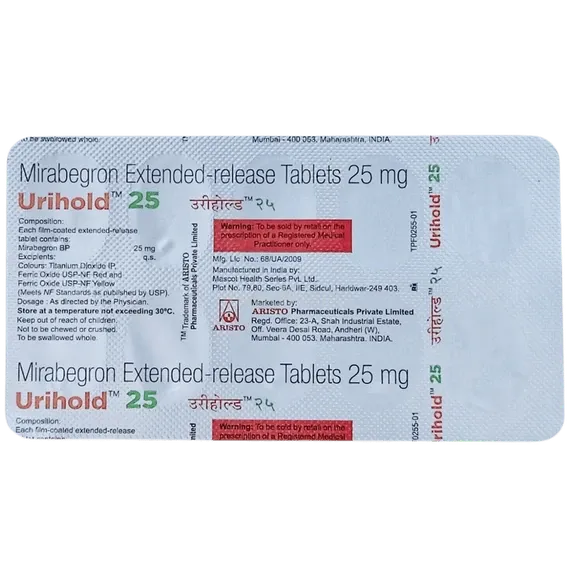 urihold s 25mg tablet 10's